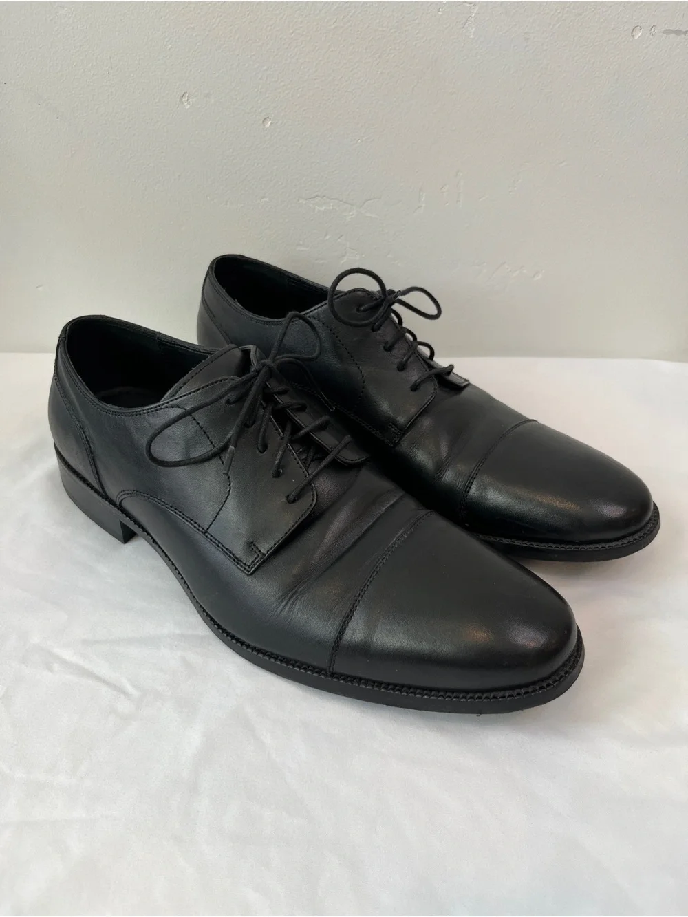 Cole Haan Lenox Hill Cap Toe Oxford Black Leather Dress Shoes Mens 11 M UK 10